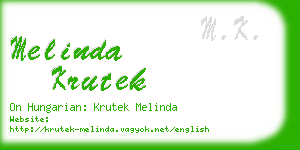 melinda krutek business card